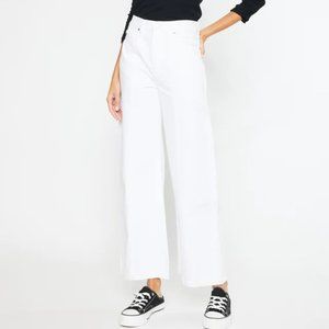 NWT Mara Ultra High Rise 90's Wide Leg White Jeans